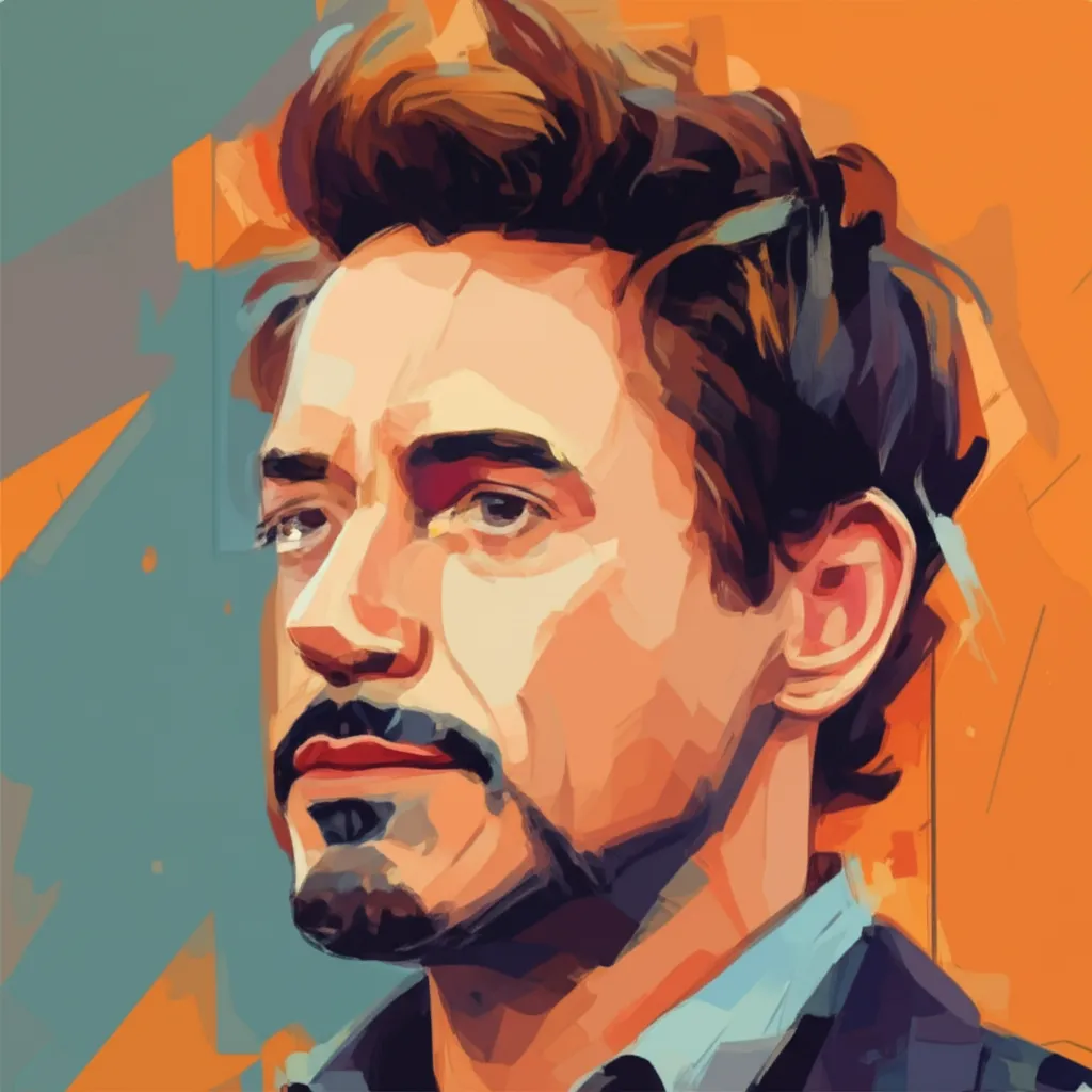 Artistic portrait of Robert Downey Jr.