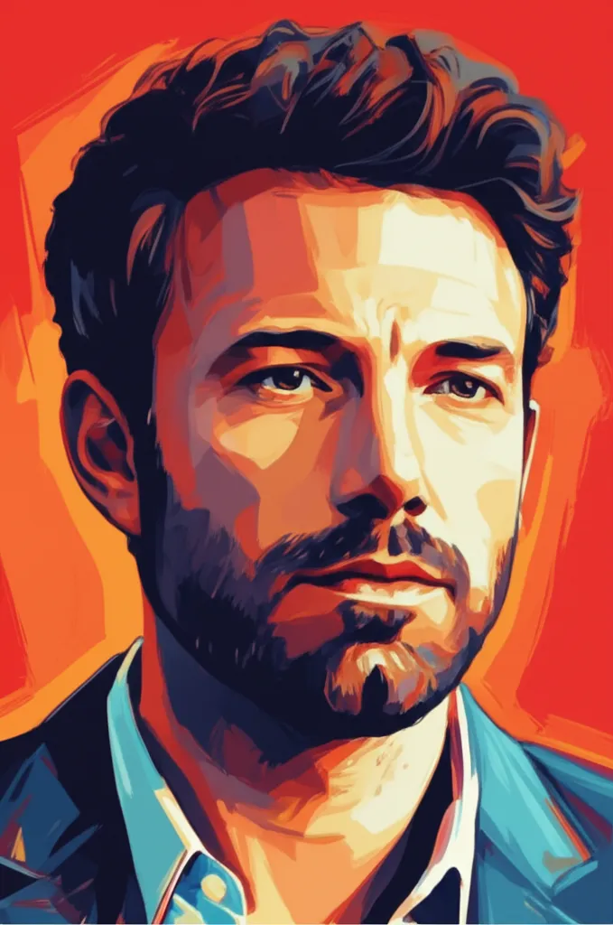 Artistic portrait of Ben Affleck
