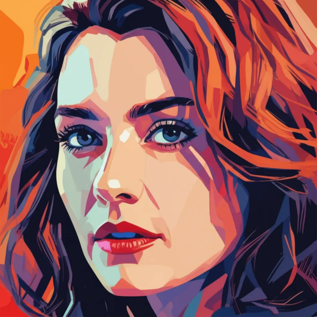 Artistic portrait of Rebecca Ferguson