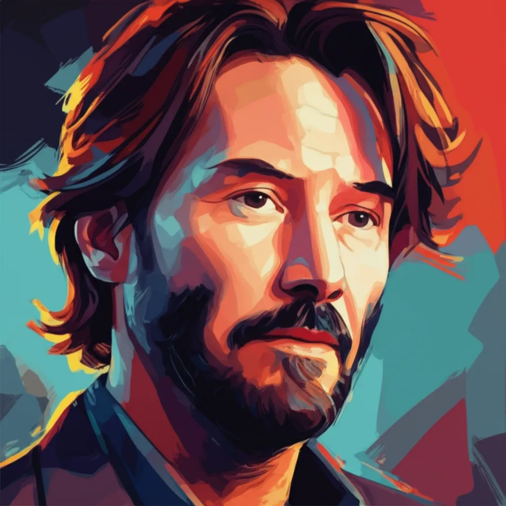 Artistic portrait of Keanu Reeves