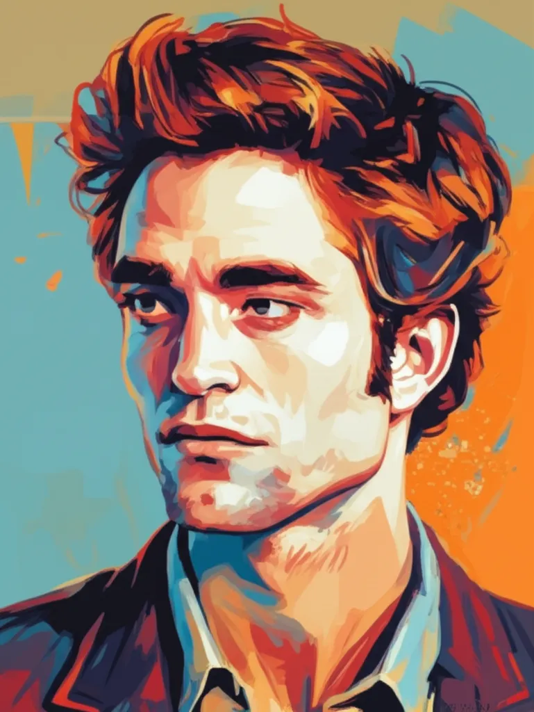 Artistic portrait of Robert Pattinson