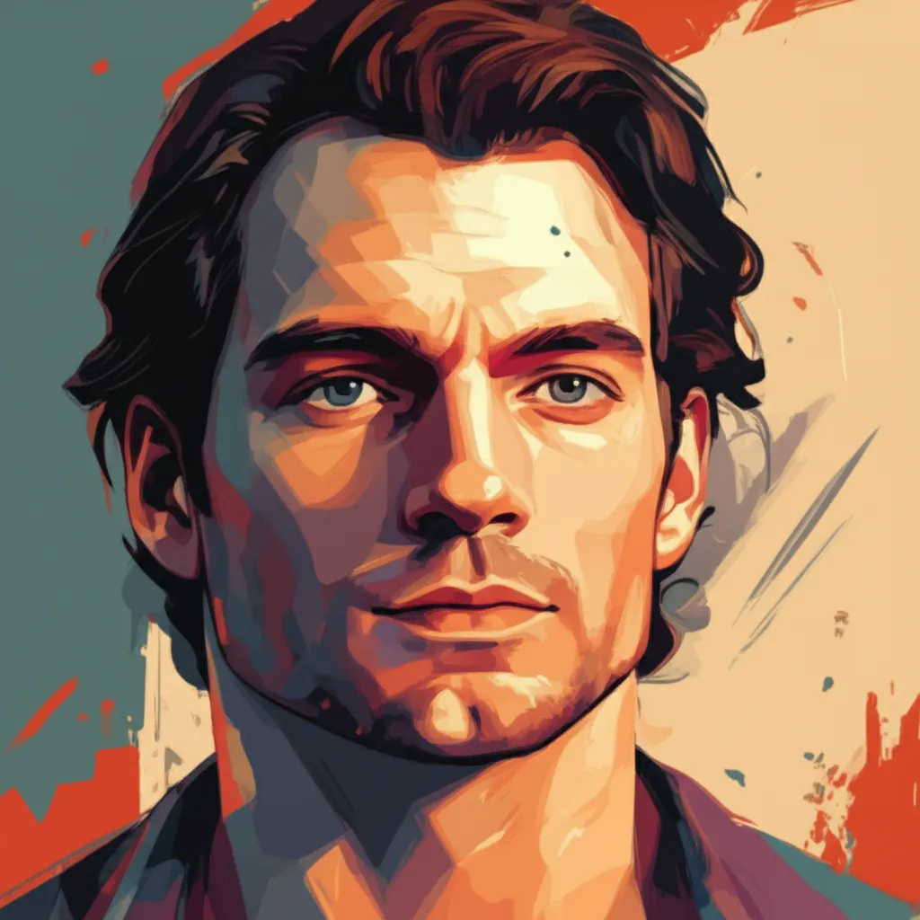 Artistic portrait of Henry Cavill