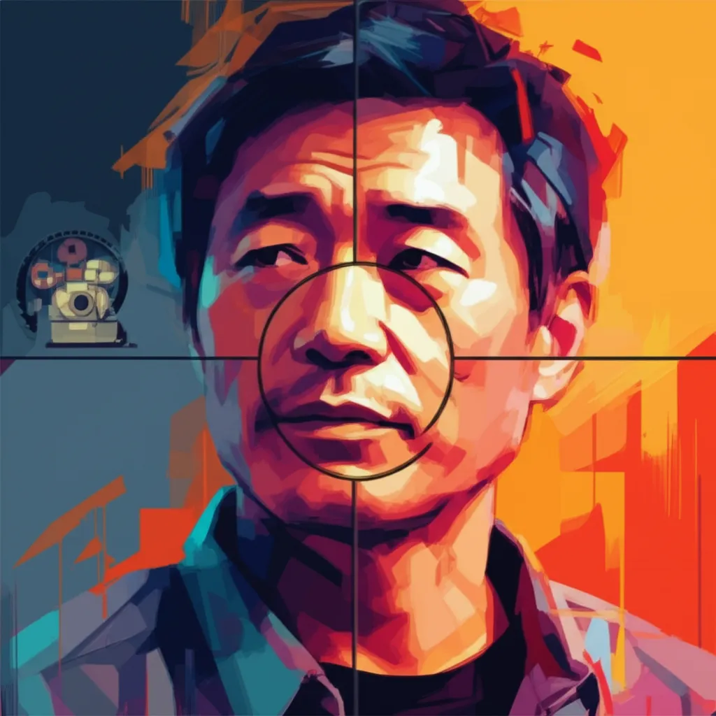 Artistic portrait of Lee Chang-dong